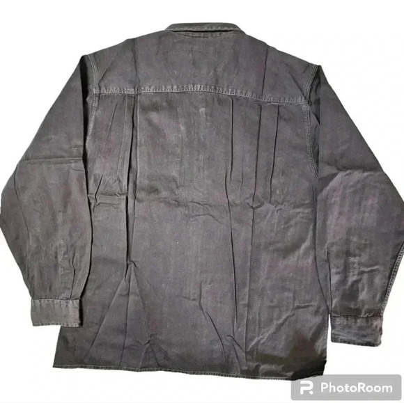 VTG St. Durand overshirt workshirt light jacket denim zipper LS NWT Large - Picture 2 of 8